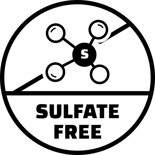 sulfate free sign outline icon
